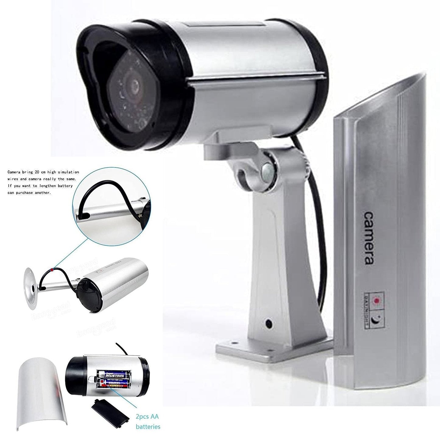 Wireless Security CCTV False Outdoor Fake Dummy Piece IR Camera - infinityexculsivestore.com