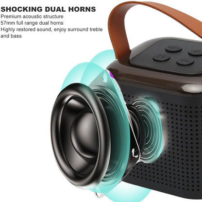 Wireless Speaker Microphone Set, RGB Light Support Memory Card PortableKaraoke Machine Perfect for Travel TV - infinityexculsivestore.com