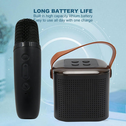 Wireless Speaker Microphone Set, RGB Light Support Memory Card PortableKaraoke Machine Perfect for Travel TV - infinityexculsivestore.com