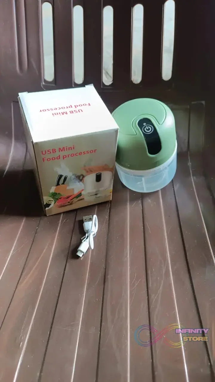 Wireless USB Rechargeable Mini Electric Garlic Machine / Chopper 3 Blades (250Ml) - infinityexculsivestore.com