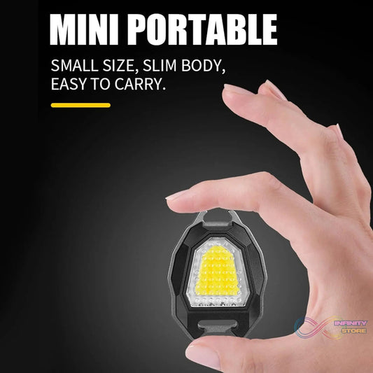 Portable Triangular Shaped Emergency& Camping Flashlight With Cigarette Lighter Lumens Rechargeable Waterproof Portable Led Light Camping Keychain 6Lighting Modes With Strong Magnet 3 Color Lighting For Travel, Camping Walking - infinityexculsivestore.com