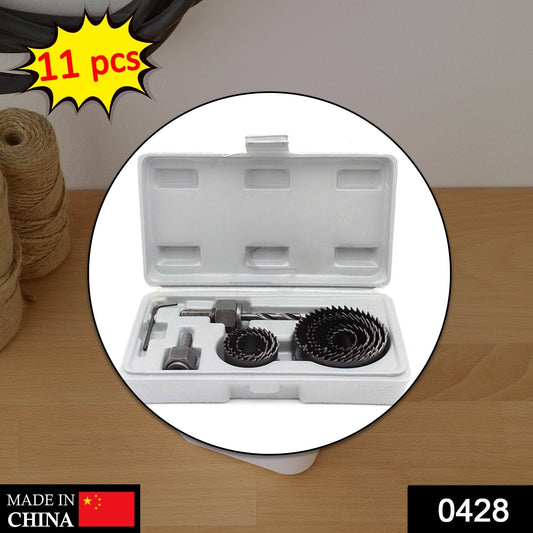 Wood Hole Saw Cutting Set (11 pcs, 19 - 64mm, Multicolour) - infinityexculsivestore.com