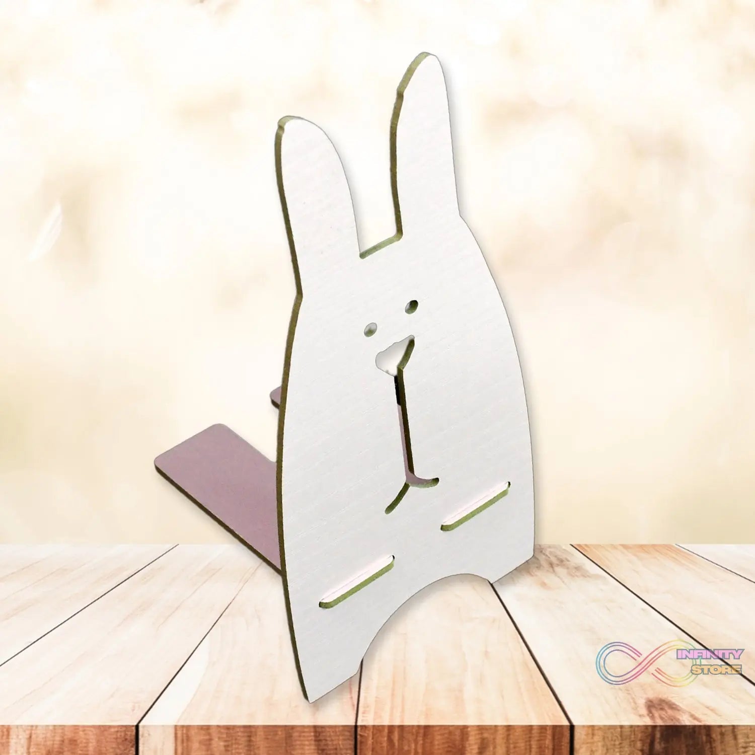 Wooden Cute Lovely Rabbit Design Mobile Stand (1 Pc) - infinityexculsivestore.com