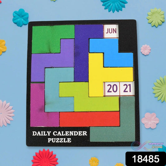 Wooden Daily Calendar Puzzle (Multicolor / 1 Set) - infinityexculsivestore.com