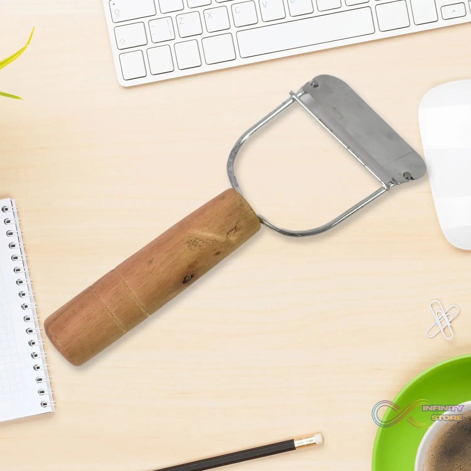 Wooden Handle Metal Vegetable Cutter, Peeler, Slicer (1 Pc / B Grade) - infinityexculsivestore.com