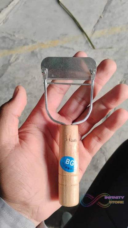 Wooden Handle Metal Vegetable Cutter, Peeler, Slicer (1 Pc / B Grade) - infinityexculsivestore.com