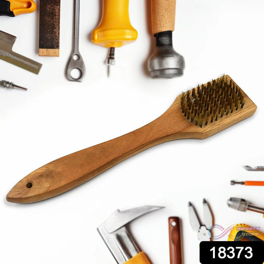 Wooden Handle Steel Wire Brush (1 Pc) - infinityexculsivestore.com