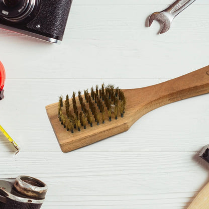 Wooden Handle Steel Wire Brush (1 Pc) - infinityexculsivestore.com