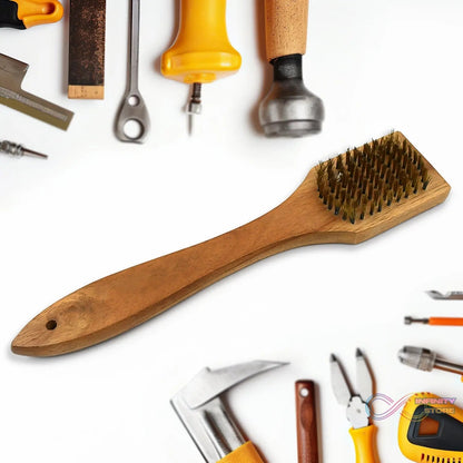 Wooden Handle Steel Wire Brush (1 Pc) - infinityexculsivestore.com