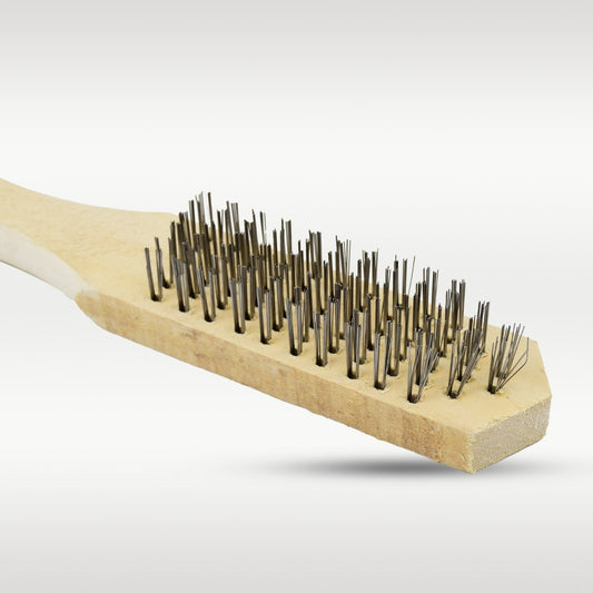 Wooden Handle Steel Wire Brush (1 Pc) - infinityexculsivestore.com