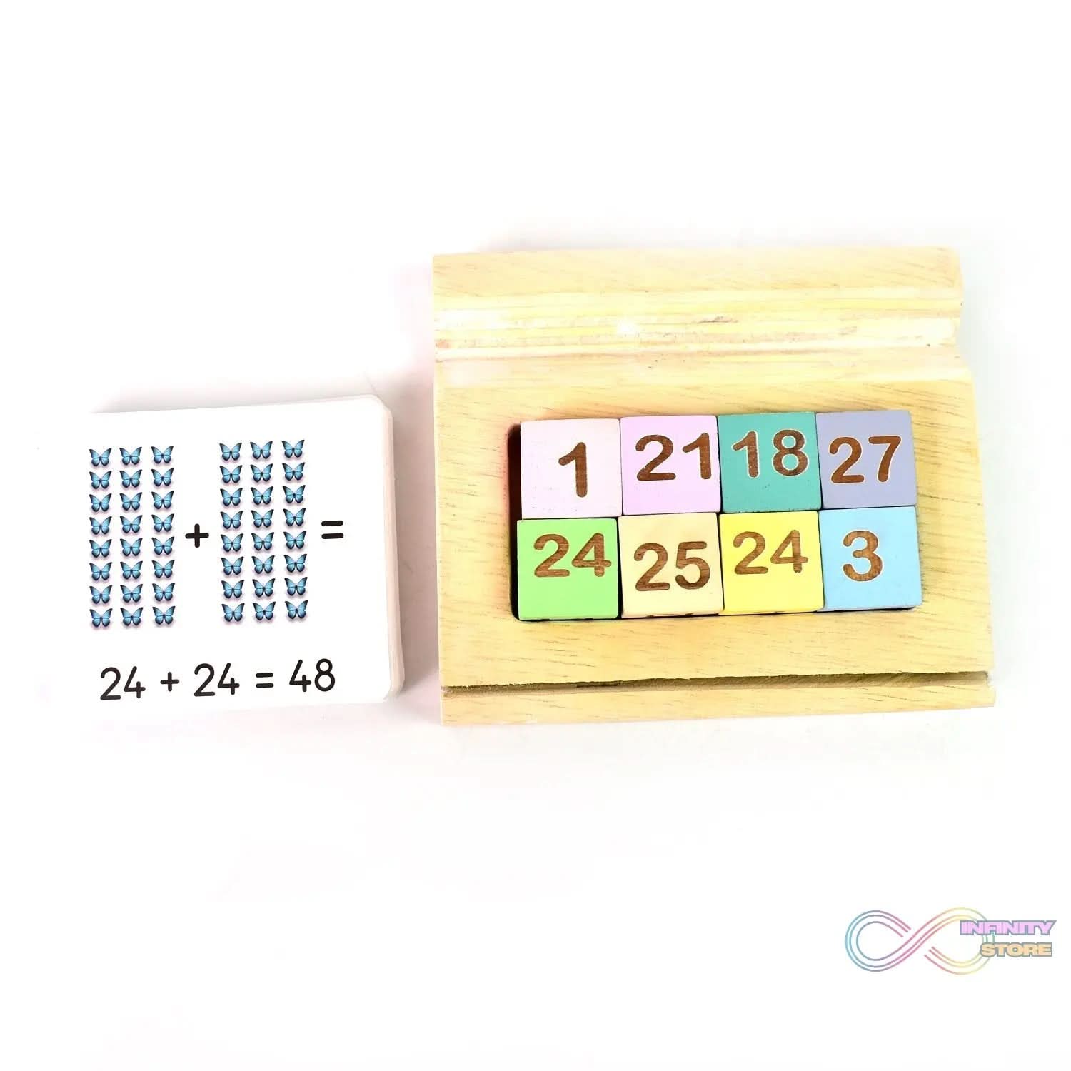 Wooden MathTime for Kids - Educational Math Card Game - infinityexculsivestore.com