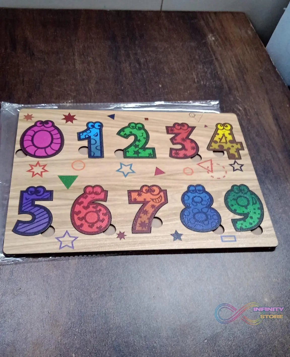 Wooden Number Puzzle Learning Educational Board (1 Set / 28×20 Cm) - infinityexculsivestore.com