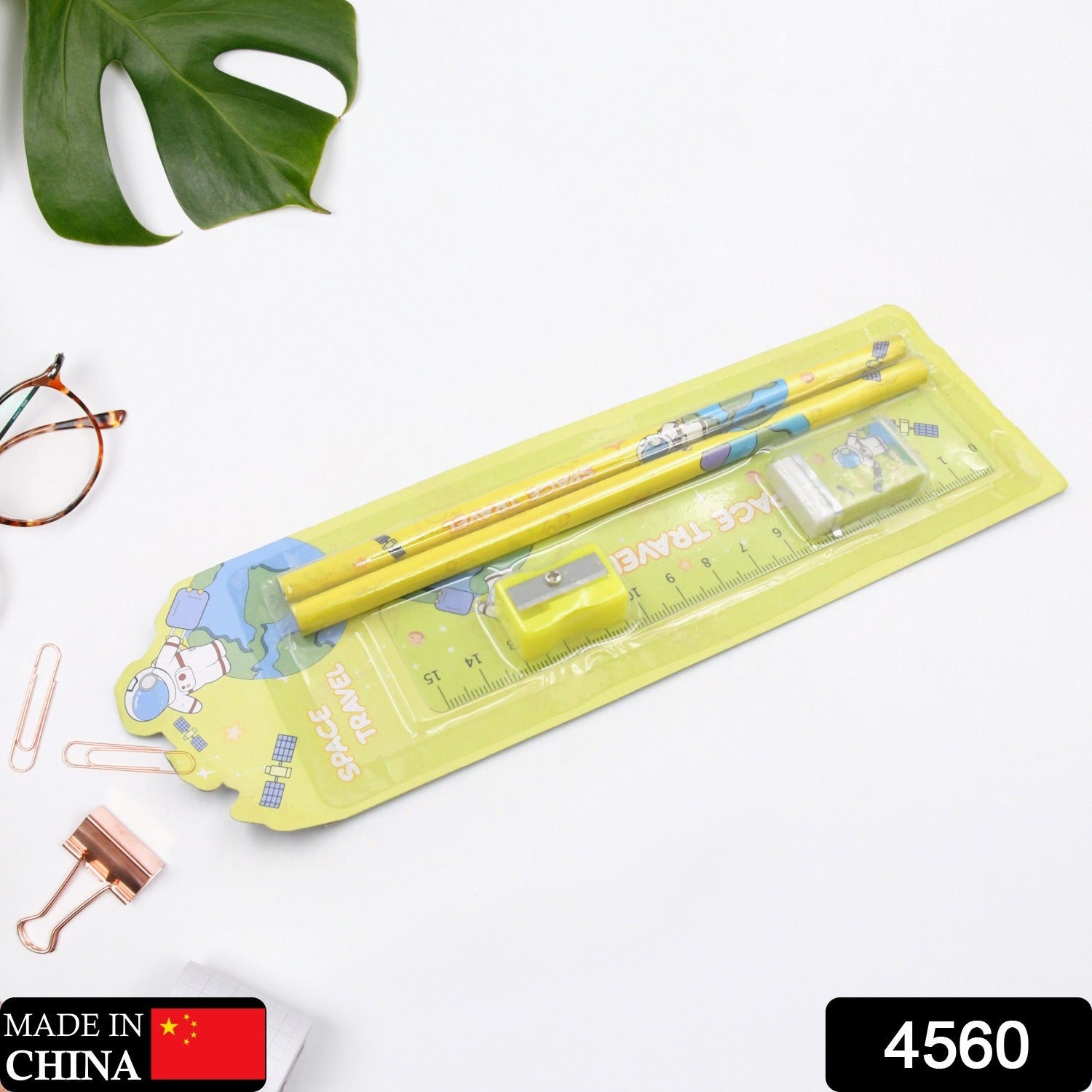 Wooden Pencil Set (5 Pc): School Supplies, Stationery Set for Kids - infinityexculsivestore.com