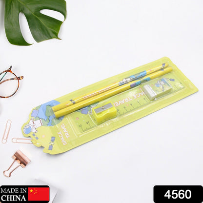Wooden Pencil Set (5 Pc): School Supplies, Stationery Set for Kids - infinityexculsivestore.com