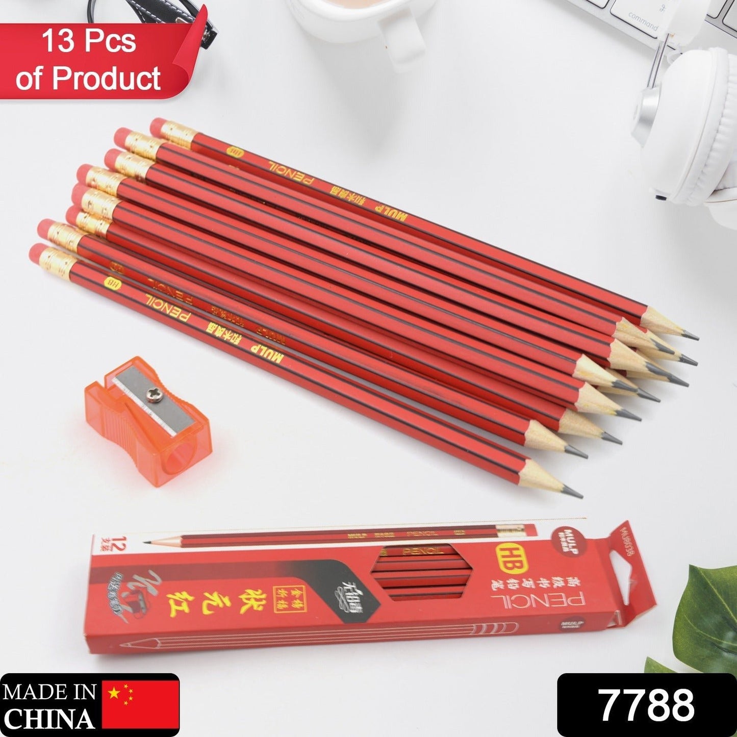 Wooden Pencil Set Multi - Use Wooden Graphite Pencils for Art, School, Office & Gifting - Wood Pencil with Eraser, Sharpener (13 Pc Set) - infinityexculsivestore.com