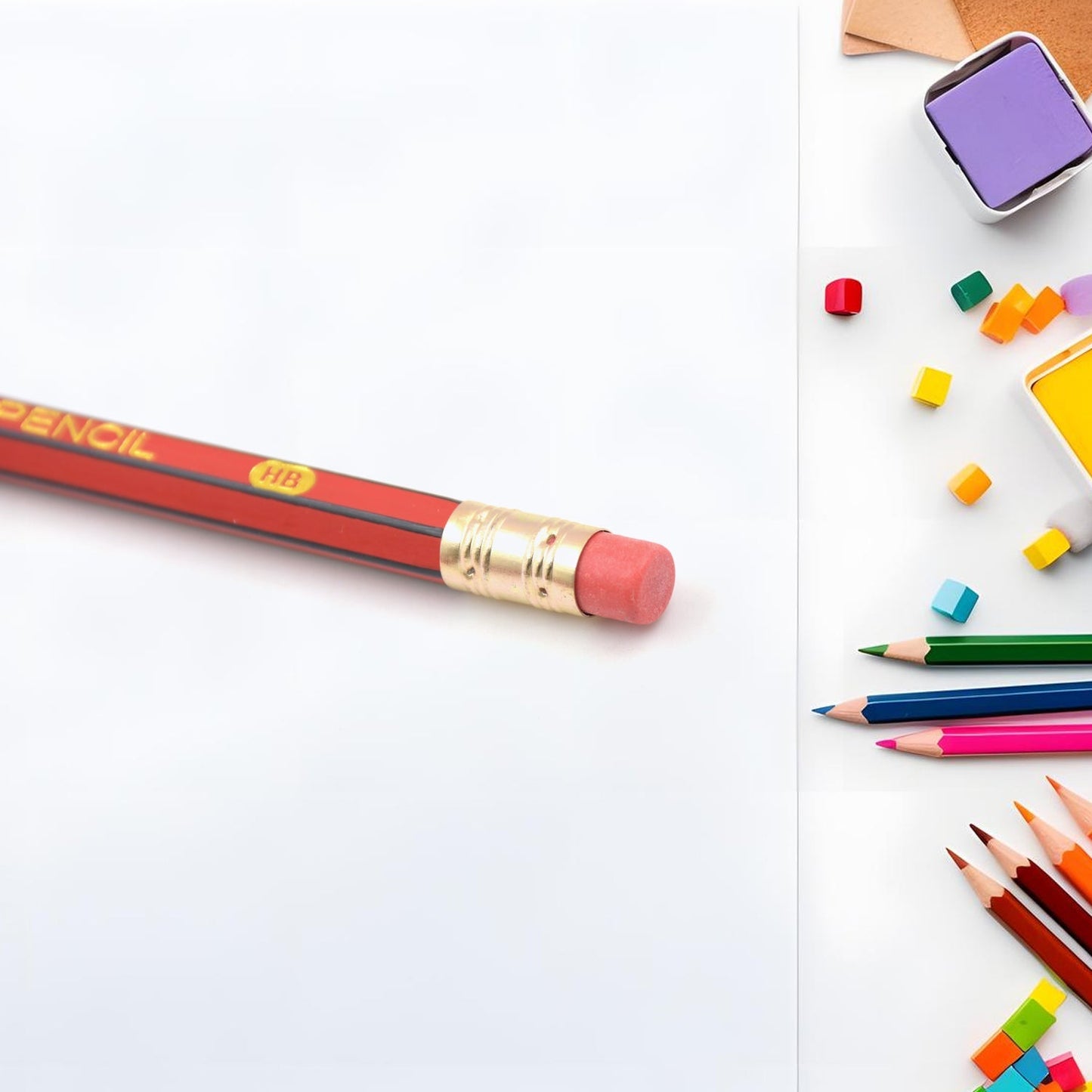 Wooden Pencil Set Multi - Use Wooden Graphite Pencils for Art, School, Office & Gifting - Wood Pencil with Eraser, Sharpener (13 Pc Set) - infinityexculsivestore.com