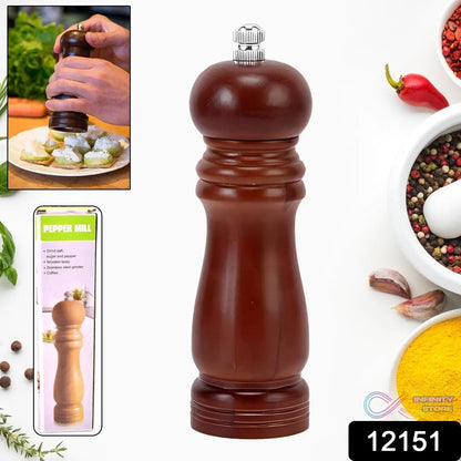 Wooden Pepper Mill 6 inch Tall - Best Pepper Grinder (1 Pc) - infinityexculsivestore.com