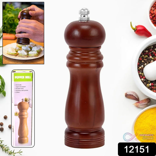 Wooden Pepper Mill 6 inch Tall - Best Pepper Grinder (1 Pc) - infinityexculsivestore.com