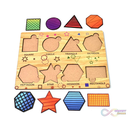 Wooden Triangles Puzzle Learning Educational Board (1 Set / 28×20 Cm) - infinityexculsivestore.com