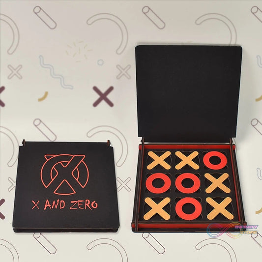 X & Zero Wooden Board Game (1 Set) - infinityexculsivestore.com