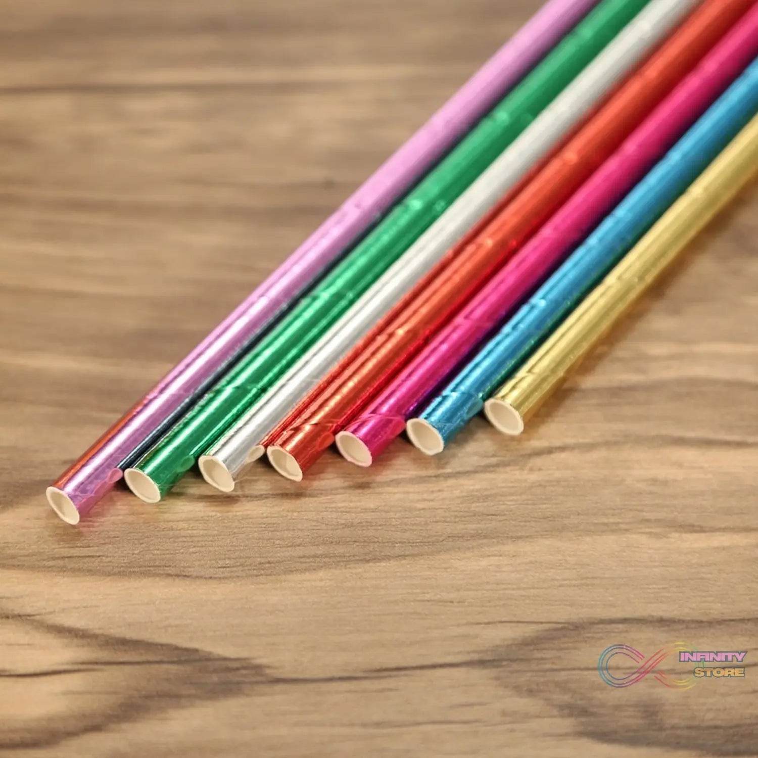 Home Paper Straws Durable & Eco-Friendly Colorful - Drinking Straws & Party Decoration Supplies, Adorable Solid Color Food Grade Paper Straws for Birthday, Wedding, Baby Shower Celebration (25 Pcs Set) - infinityexculsivestore.com