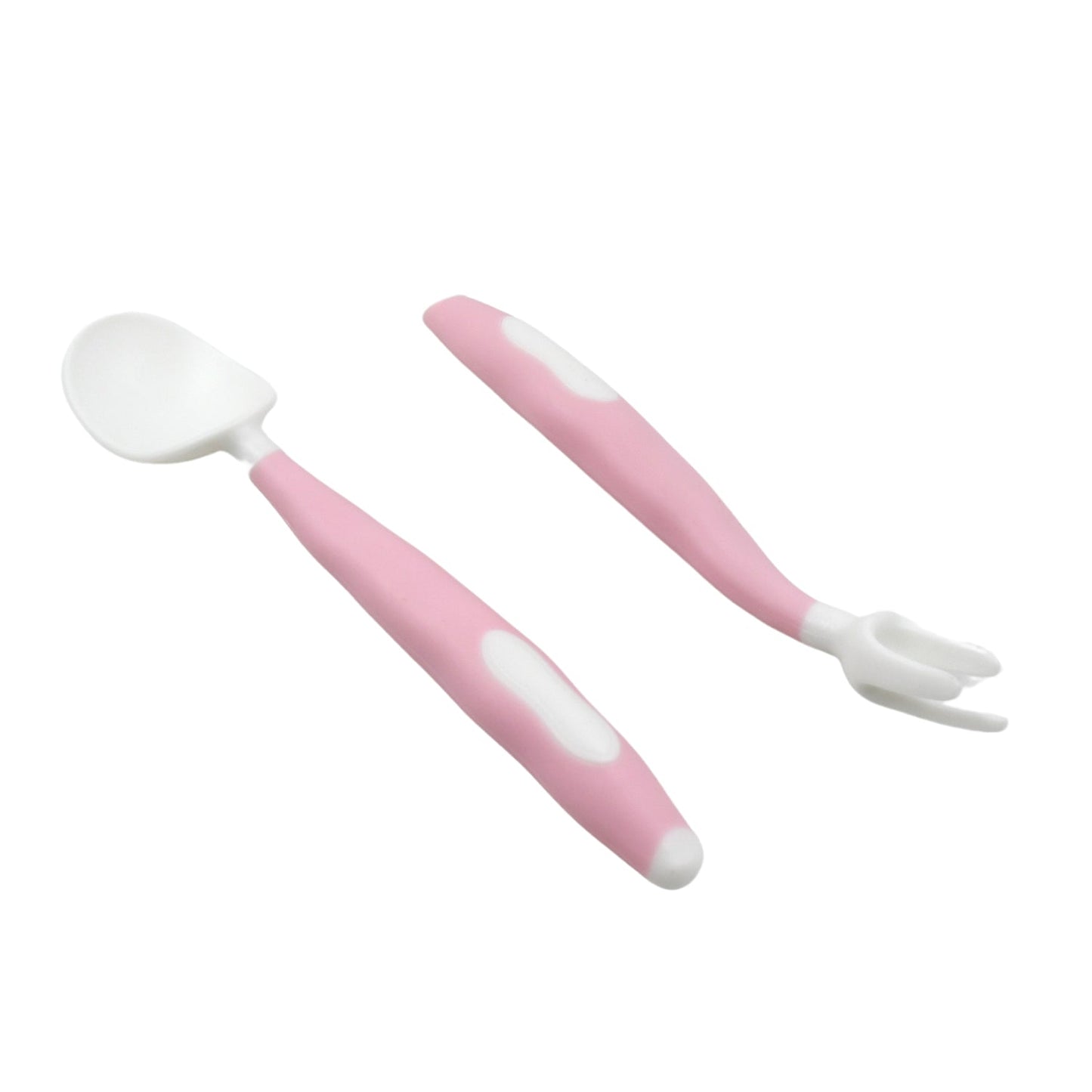 Silicone Bendable Kids Feeding Spoons And Forks, Toddler Utensils with Travel case, Baby Spoon and Fork Set for self - Feeding Learning Bendable Handle for Kid Children Toddlers (2 Pc Set) - infinityexculsivestore.com