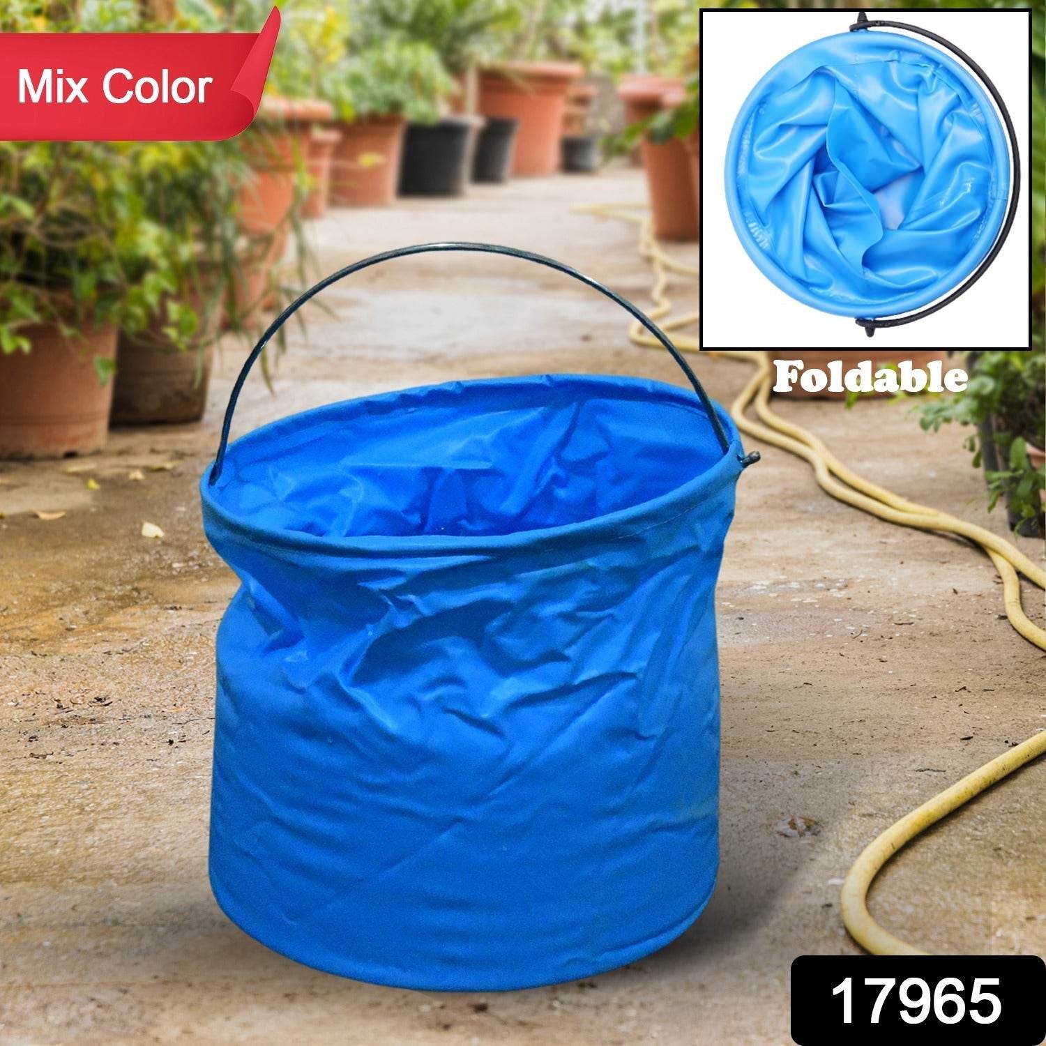 Folding Bucket, Portable, Round Bucket, Simple Bucket, With Handle, Multi-functional, For Outdoor Use, Fishing, Car Washing, Cleaning, Disaster Prevention, Portable, Lightweight, Durable (1 pc / Mix Color) - infinityexculsivestore.com