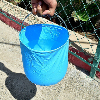 Folding Bucket, Portable, Round Bucket, Simple Bucket, With Handle, Multi-functional, For Outdoor Use, Fishing, Car Washing, Cleaning, Disaster Prevention, Portable, Lightweight, Durable (1 pc / Mix Color) - infinityexculsivestore.com