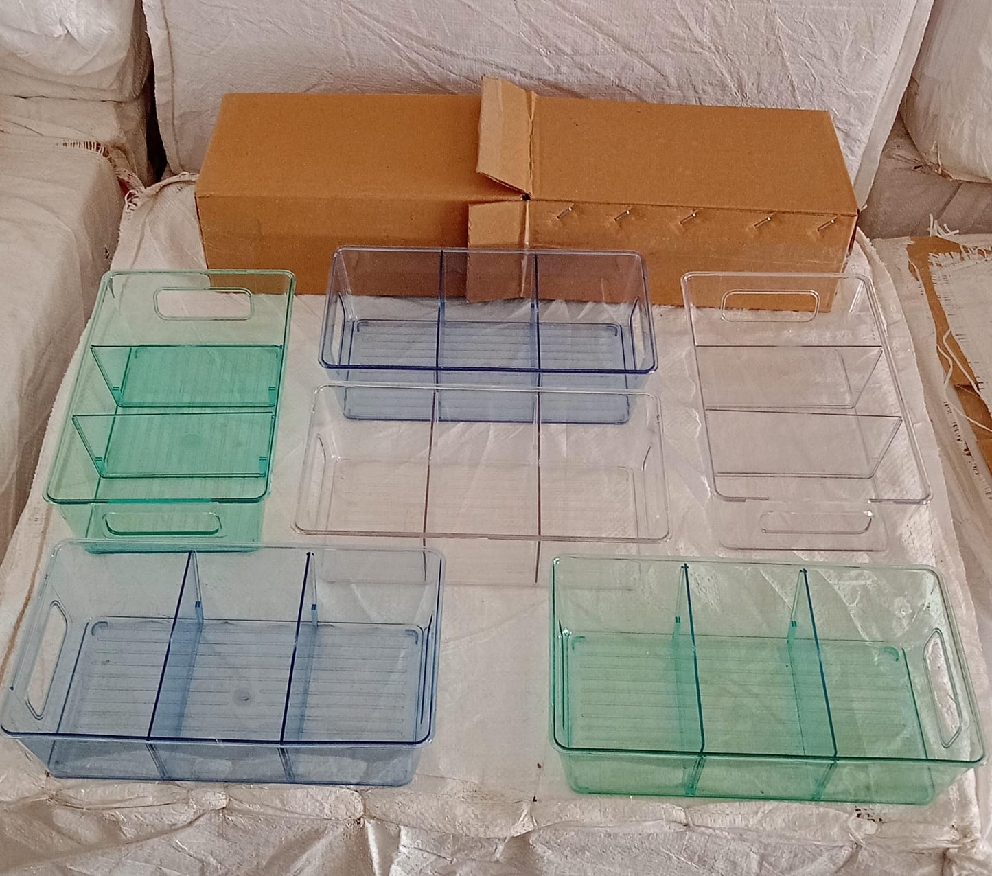 Plastic Refrigerator Organizer Bins, Set Of 2 Stackable Fridge Organizers with Handle, Clear Organizing Food Fruit Vegetables Pantry Storage Bins for Freezer kitchen Cabinet Organization and Storage (2 Pcs Set Mix Color) - infinityexculsivestore.com