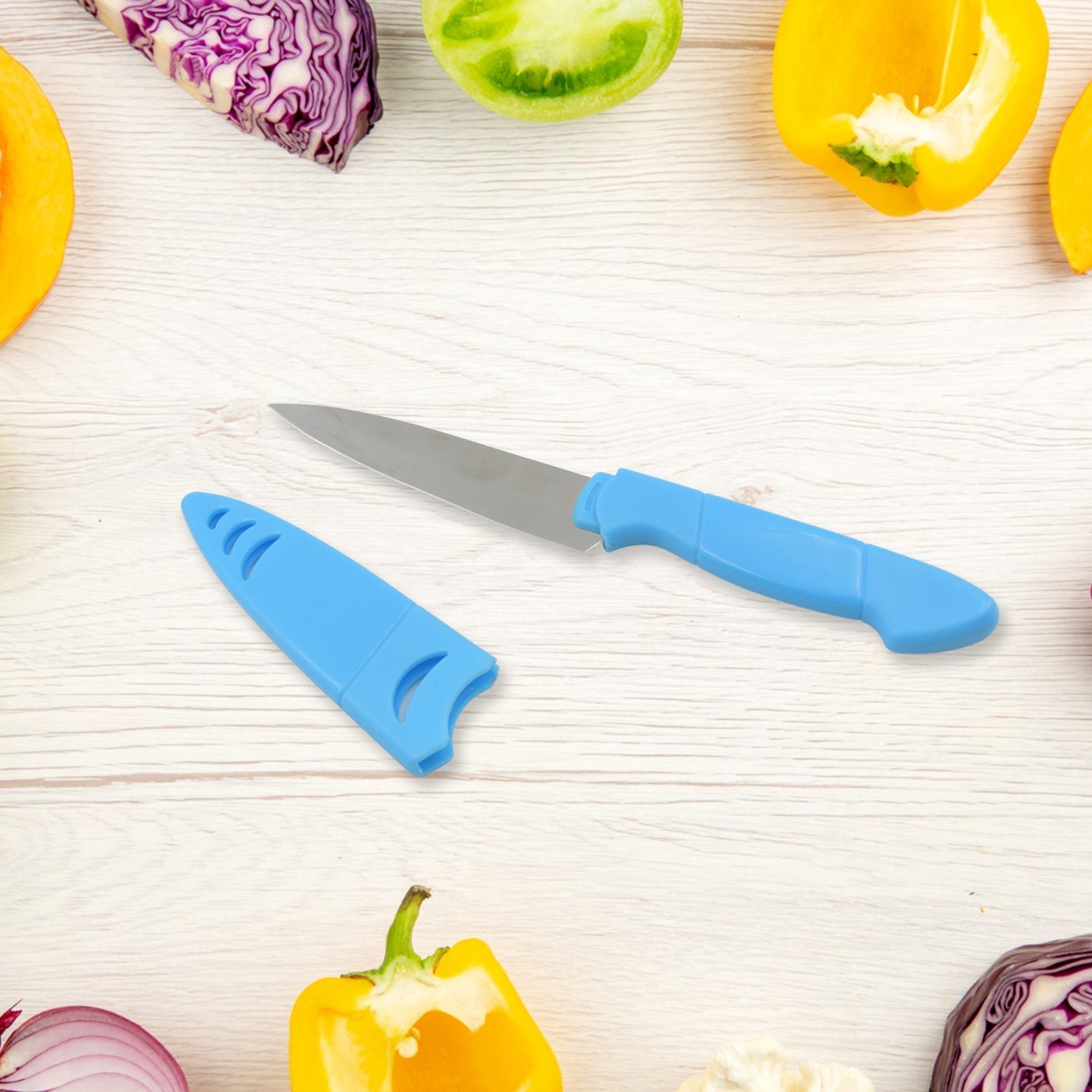 Stainless Steel Fruit Knife, New Sharp and Durable Fruit Knife Small, Comfortable Non - slip Handle, with Protective Cover, Suitable for Most Types of Vegetables and Fruits(1 Pc) - infinityexculsivestore.com