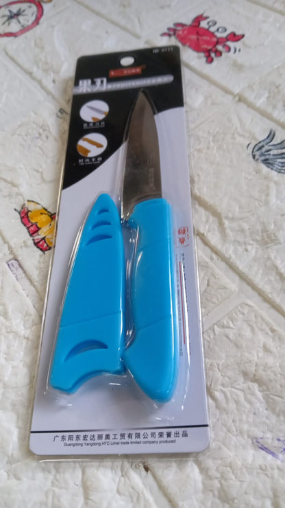 Stainless Steel Fruit Knife, New Sharp and Durable Fruit Knife Small, Comfortable Non - slip Handle, with Protective Cover, Suitable for Most Types of Vegetables and Fruits(1 Pc) - infinityexculsivestore.com