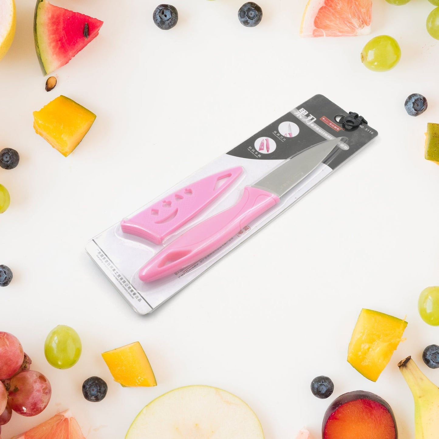 Stainless Steel Fruit Knife, New Sharp and Durable Fruit Knife Small, Comfortable Non - slip Handle, with Protective Cover, Suitable for Most Types of Vegetables and Fruits(1 Pc) - infinityexculsivestore.com