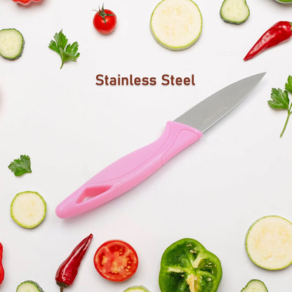 Stainless Steel Fruit Knife, New Sharp and Durable Fruit Knife Small, Comfortable Non - slip Handle, with Protective Cover, Suitable for Most Types of Vegetables and Fruits(1 Pc) - infinityexculsivestore.com