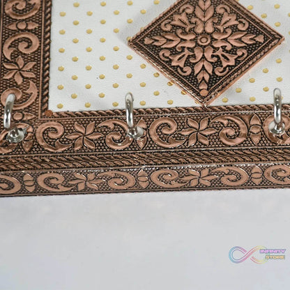 Handicraft Meenakari Wooden keyholder | Wall Hanging Key Holder Style for Your Home Decor & Gift Keys Stand for Entryway, Kitchen, Office, Bedroom Decorative Keys Organizer keyholder (2 Pc Set) - infinityexculsivestore.com