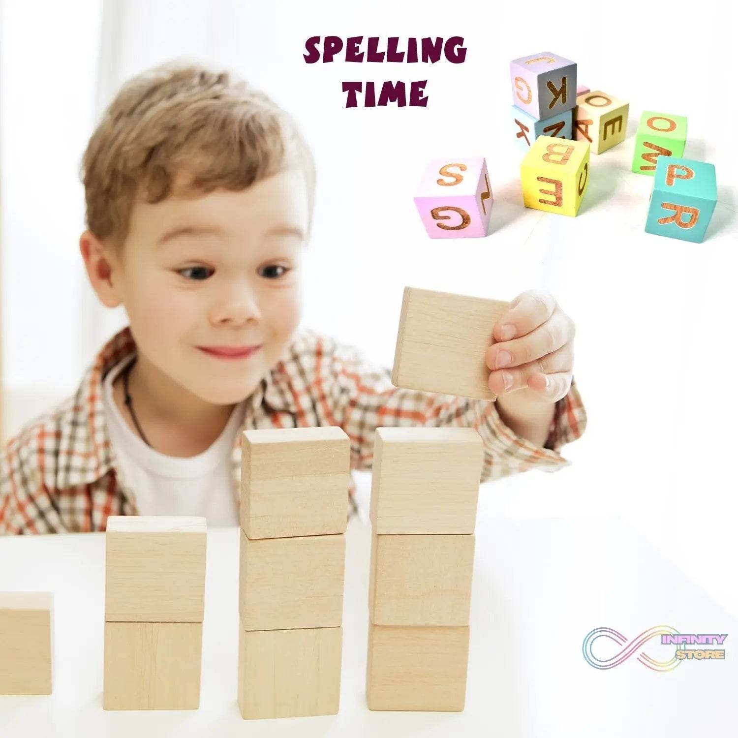 Alphabet Puzzle Spelling & Reading Words (26 Flash Cards & 8 WoodenBlock) - infinityexculsivestore.com