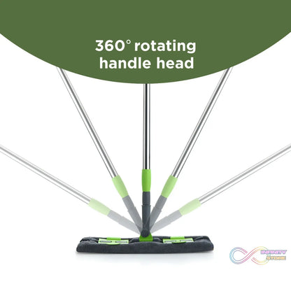 Multipurpose microfiber flat mop, 360-degree rotating, telescopic handle, multi-color.