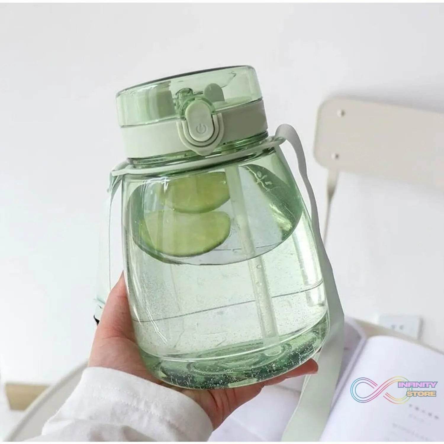 Insulated Water Bottle Portable Water Bottle With Strap, Sticker and Straw Cute Outdoor Sports Bottle For Water Travel Drinkware Jug Travel Water Bottle large Capacity Water Jug, Gym / Kid / Outdoor Sport / Campus, Fashionable (1300 ML Approx) - infinityexculsivestore.com