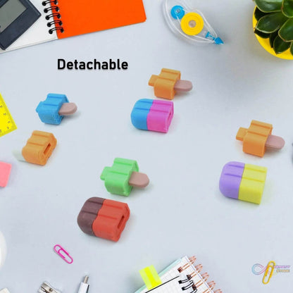 Ice cream Shape Eraser for Girls & Boys 3D Eraser for School B'Day Return Gift Ice Cream Theme Shape Erasers Pencils Set for Kids Educational Stationary kit, School Supplies (1 Set 4 Pc) - infinityexculsivestore.com