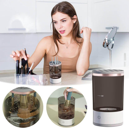 Automatic Makeup Brush Cleaner Fast Electric Brush Cleaner Hand Free Machine Super Clean Brush Washer & Brushes Organizer Tool (1 Pc) - infinityexculsivestore.com