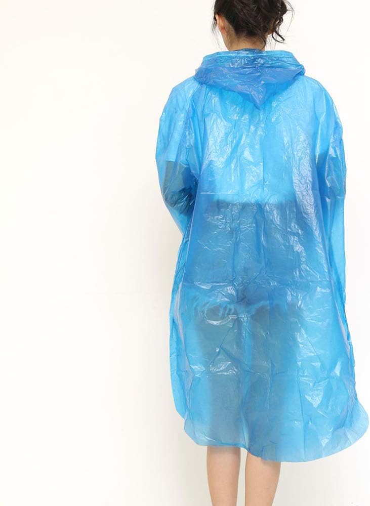 Portable Adult Rain Coat, Raincoat Waterproof Button Cardigan Portable Raincoat Adult Outdoor Traveling Plastic Material Raincoat/Rain wear/Rain Suit for Outdoor Accessory (1pc) - infinityexculsivestore.com