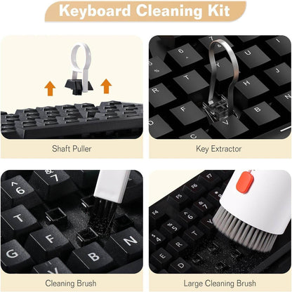 Keyboard Cleaner Kit, 20-in-1 Laptop Phone Screen Cleaning Kit, Keyboard Cleaning Kit with Electronic Cleaning Brush Spray for AirPods Pro, iPhone Pro, Camera, Computer Cleaning  - infinityexculsivestore.com