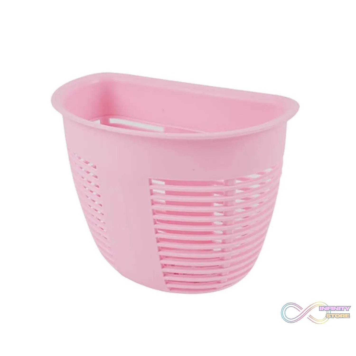 Hanging Plastic Storage Basket, Adhesive Wall Mounted Organizer Box Make Up Holder Shelf Bathroom Wall Basket Punch Free Drain Basket for Kitchen Bathroom, Wall Type Storage Basket (1 Pc) - infinityexculsivestore.com