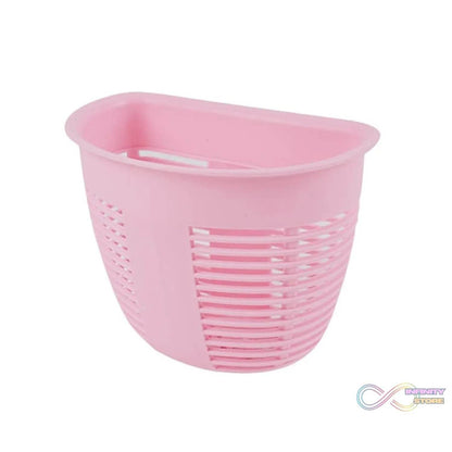 Hanging Plastic Storage Basket, Adhesive Wall Mounted Organizer Box Make Up Holder Shelf Bathroom Wall Basket Punch Free Drain Basket for Kitchen Bathroom, Wall Type Storage Basket (1 Pc) - infinityexculsivestore.com
