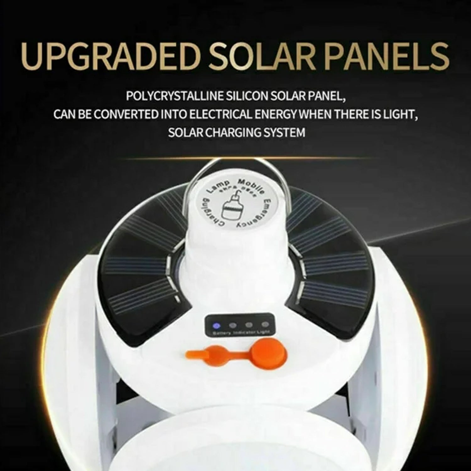 Solar Multi - Functional Emergency LED Light Bulb with USB Charging, LED camping lamp, camping lamp, USB rechargeable, 5 brightness light modes, foldable camping light, SOS IP65 waterproof camping light, blackout emergency equipment, camping gadgets - infinityexculsivestore.com