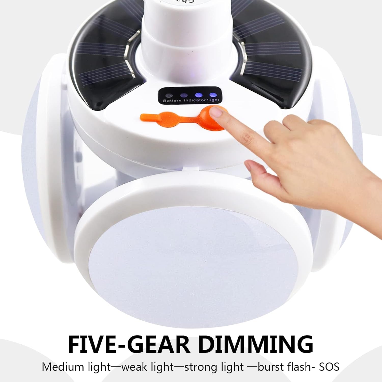 Solar Multi - Functional Emergency LED Light Bulb with USB Charging, LED camping lamp, camping lamp, USB rechargeable, 5 brightness light modes, foldable camping light, SOS IP65 waterproof camping light, blackout emergency equipment, camping gadgets - infinityexculsivestore.com