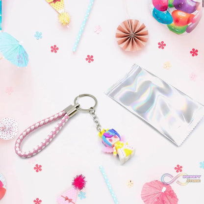 Cute Keychain With Card Gift - Keychain Accessories Key Chain Backpack Charms Car Keys Keychain for Kids Girls, Unicorn Toy and Charm Key- Chain for Bag / Door Key- Ring / car Key- Ring / Party Favor (Mix Color & Design 1 Pc ) - infinityexculsivestore.com