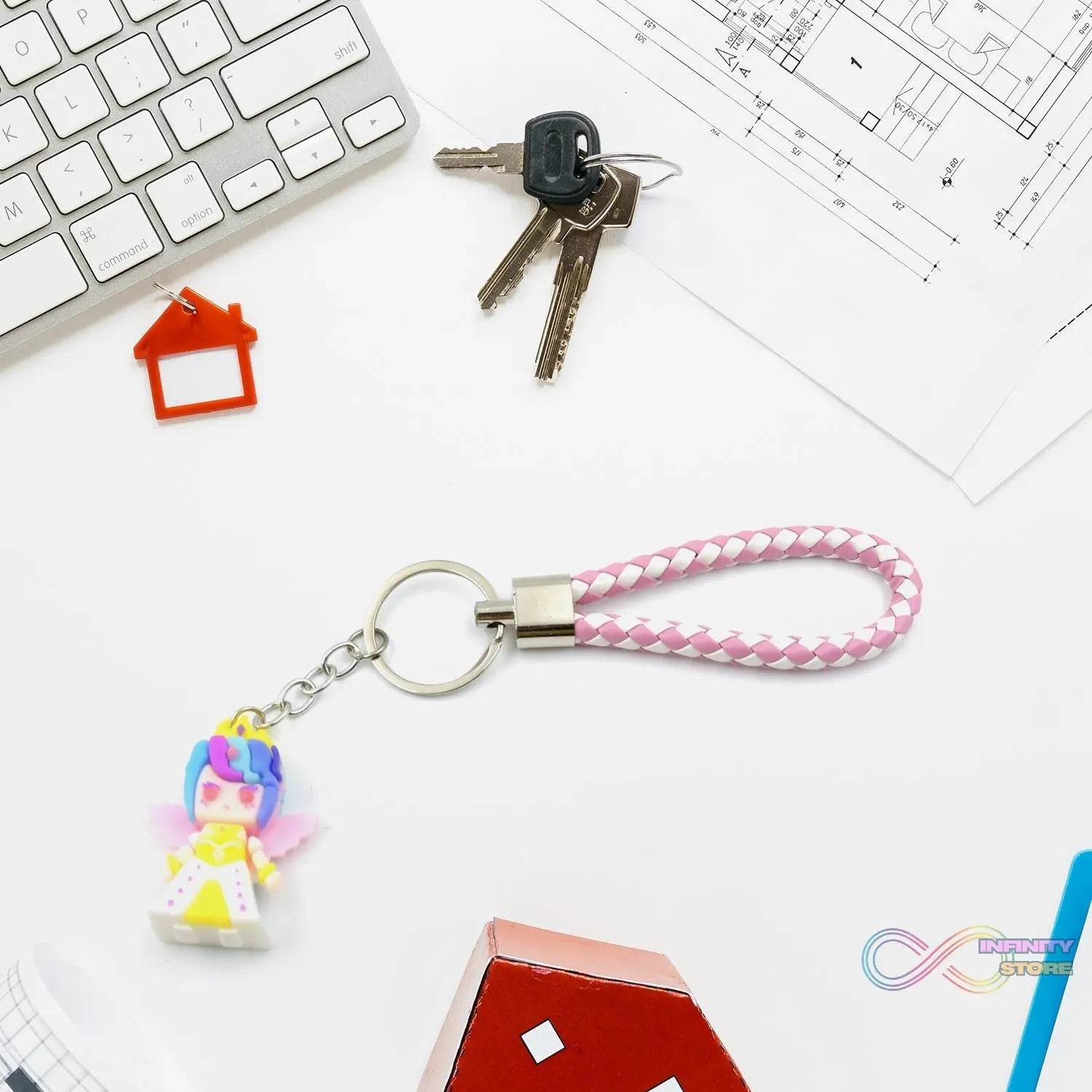 Cute Keychain With Card Gift - Keychain Accessories Key Chain Backpack Charms Car Keys Keychain for Kids Girls, Unicorn Toy and Charm Key- Chain for Bag / Door Key- Ring / car Key- Ring / Party Favor (Mix Color & Design 1 Pc ) - infinityexculsivestore.com