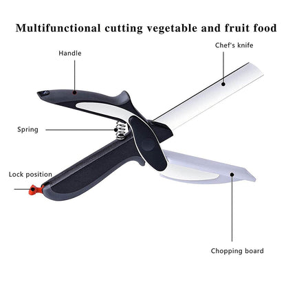 Clever Cutter 2 in 1 Food Chopper Slicer Dicer Vegetable Fruit Cutter - infinityexculsivestore.com