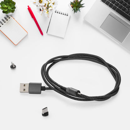 Magnetic Charging Cable 3 in 1 Metal Magnetic Micro USB Type C Lighting Cable with LED, Multiple Charging Adapters for All Android and all Smartphones (Compatible with All Android and iPhone Smartphones, Tablet, PC, Mobile - infinityexculsivestore.com