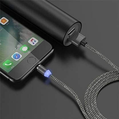 Magnetic Charging Cable 3 in 1 Metal Magnetic Micro USB Type C Lighting Cable with LED, Multiple Charging Adapters for All Android and all Smartphones (Compatible with All Android and iPhone Smartphones, Tablet, PC, Mobile - infinityexculsivestore.com
